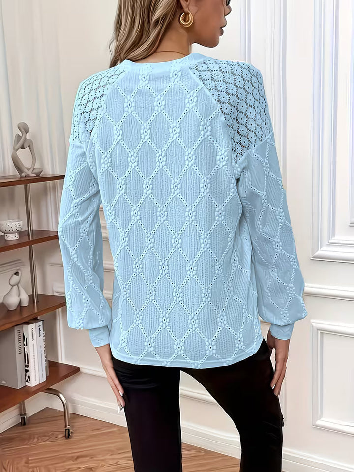 Meena - Cross Border Round Neck Blouse