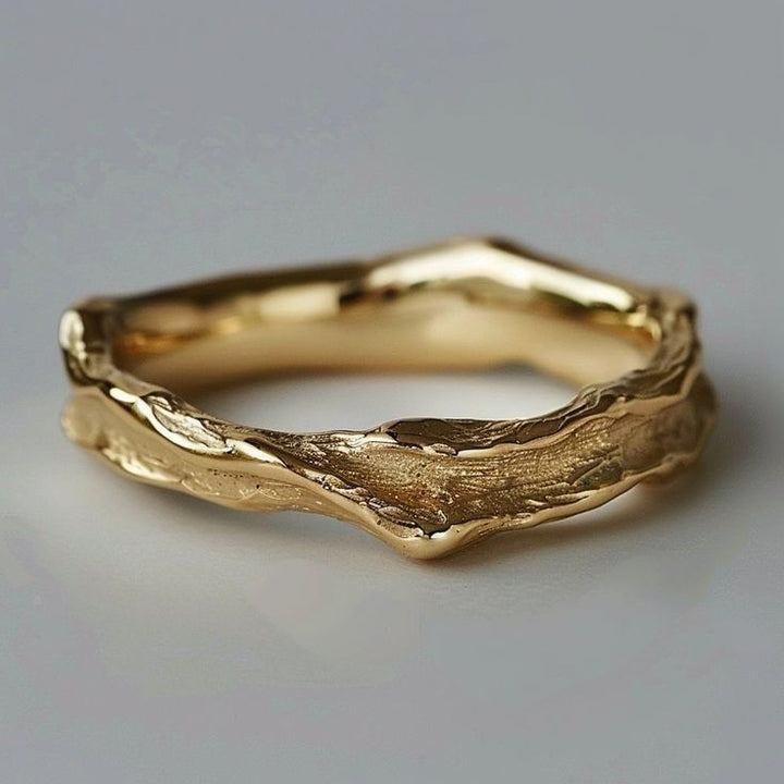 ForgeMuse - Vintage Ring In Forged Gold