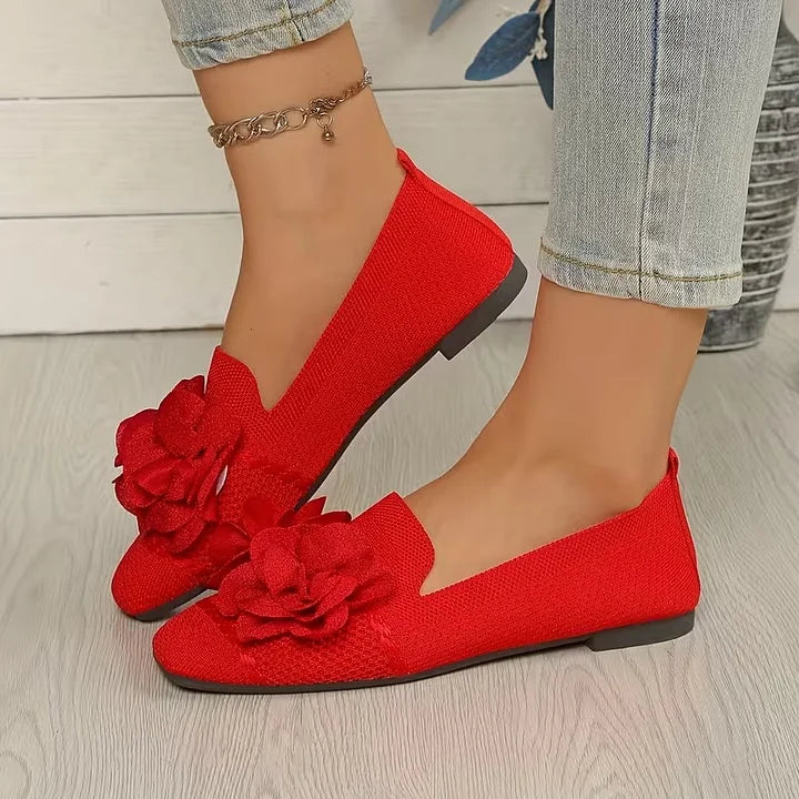 Catriona - Floral Mary Jane Flat Heels