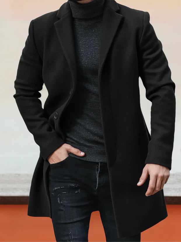 Bauman - Elegant Long Coat With Button