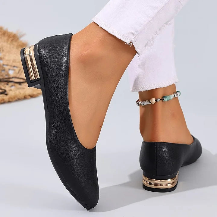 Oskana - Leather Comfy Flat Loafers