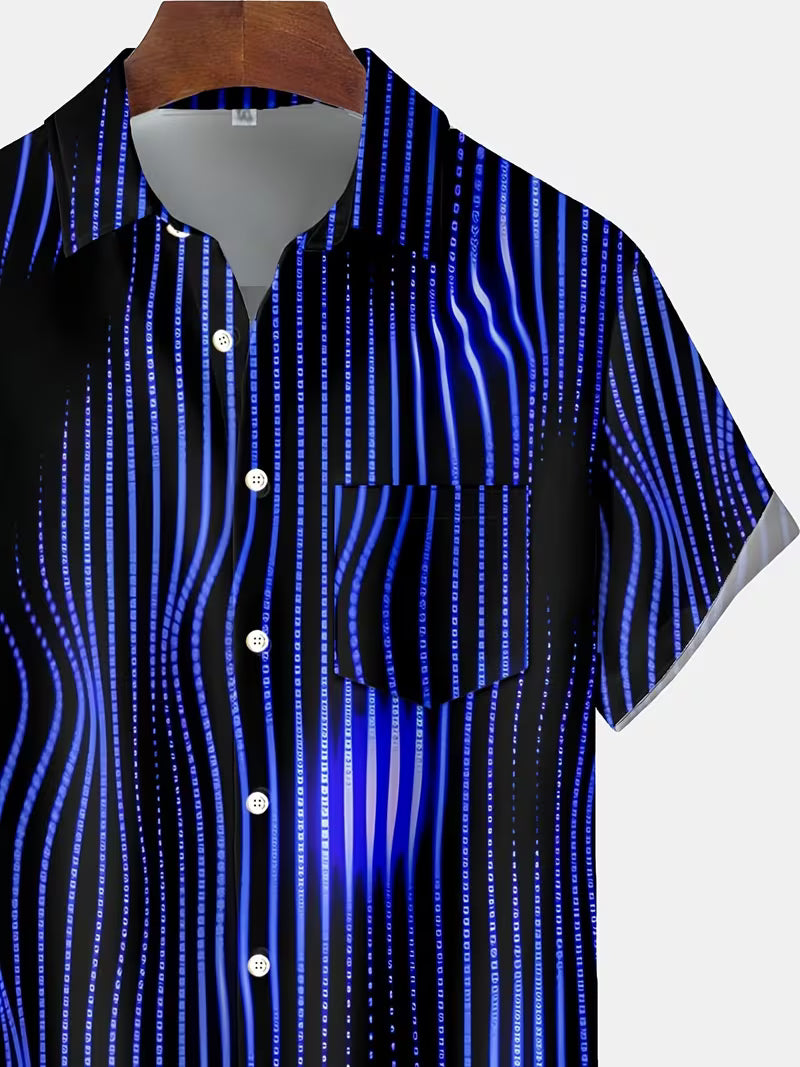Ludwig - Casual Shirt With Art Stripe Print