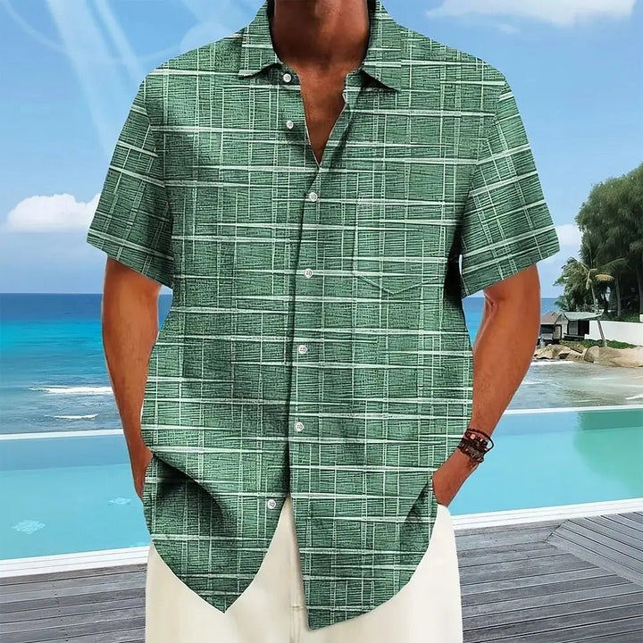 Haroyan - Stylish Plaid Stripe Pattern Shirt