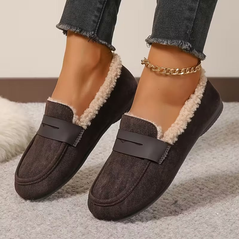 Deren - Non Slip Fleece Lined Loafers