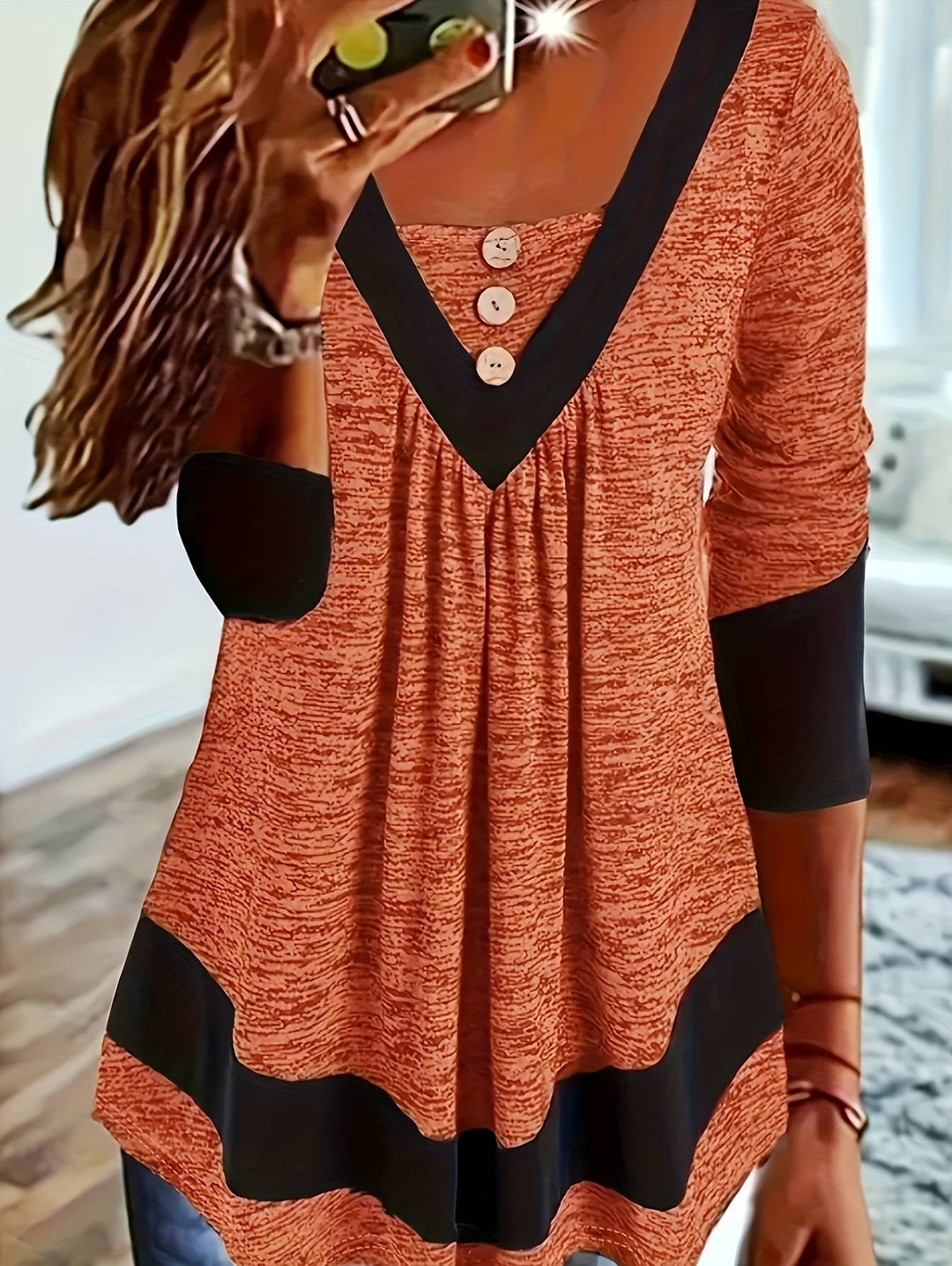 Umangi - Long Sleeve T-Shirt With Button