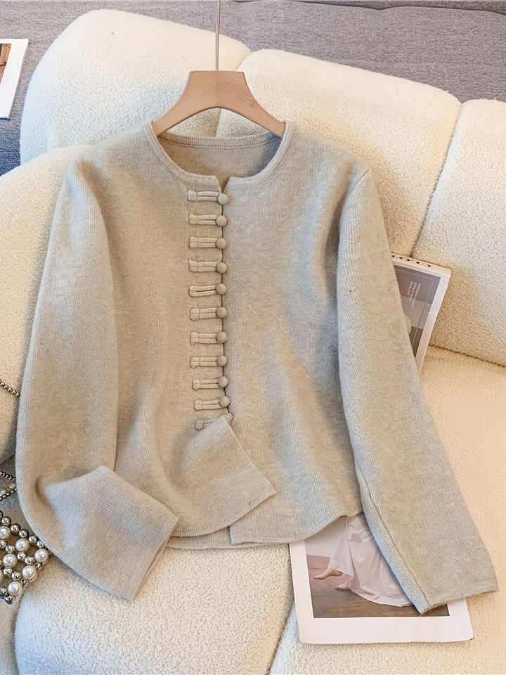 Zorine - Button Up Cardigan Two Piece Set