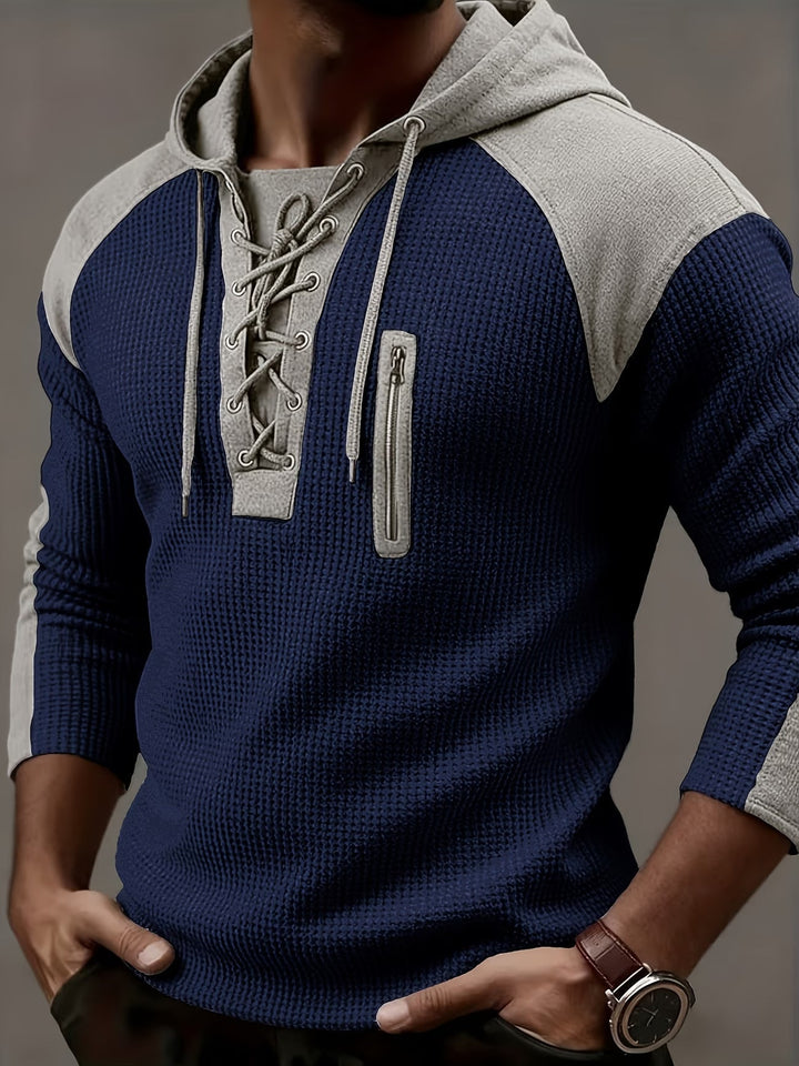 Spectortrace - Textured Ribbed Hooded Sweater