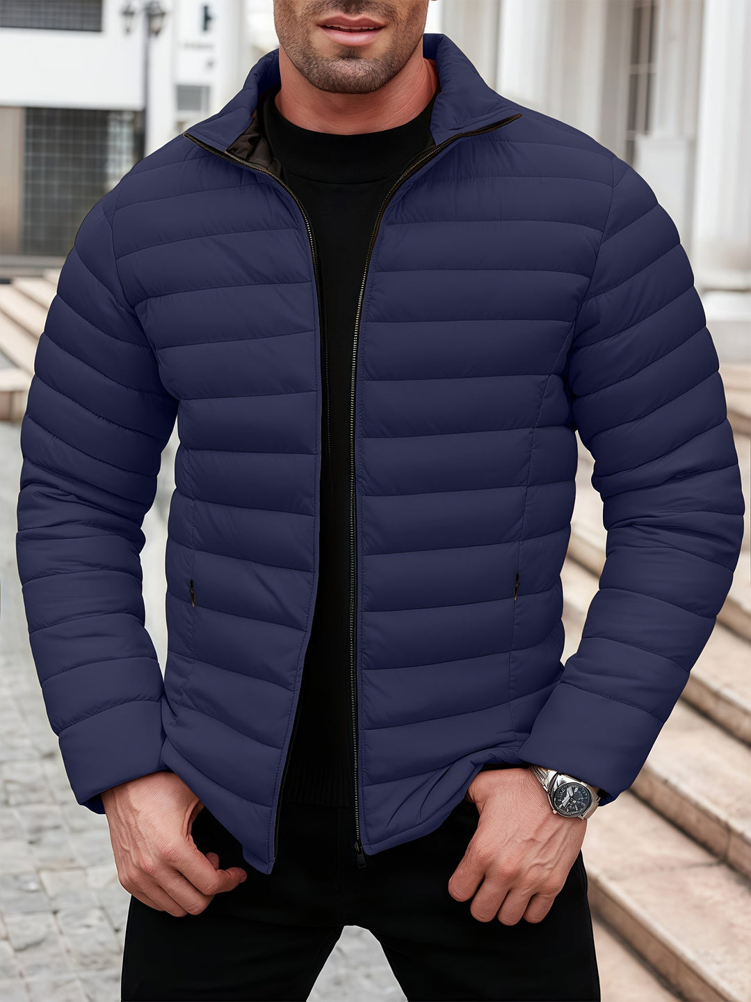 Kristian - Quilted Puffer Jacket With Zipper