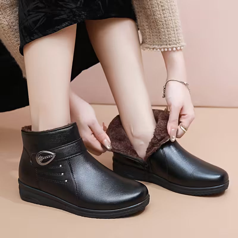 Petruta - Suede Warm Ankle Boots
