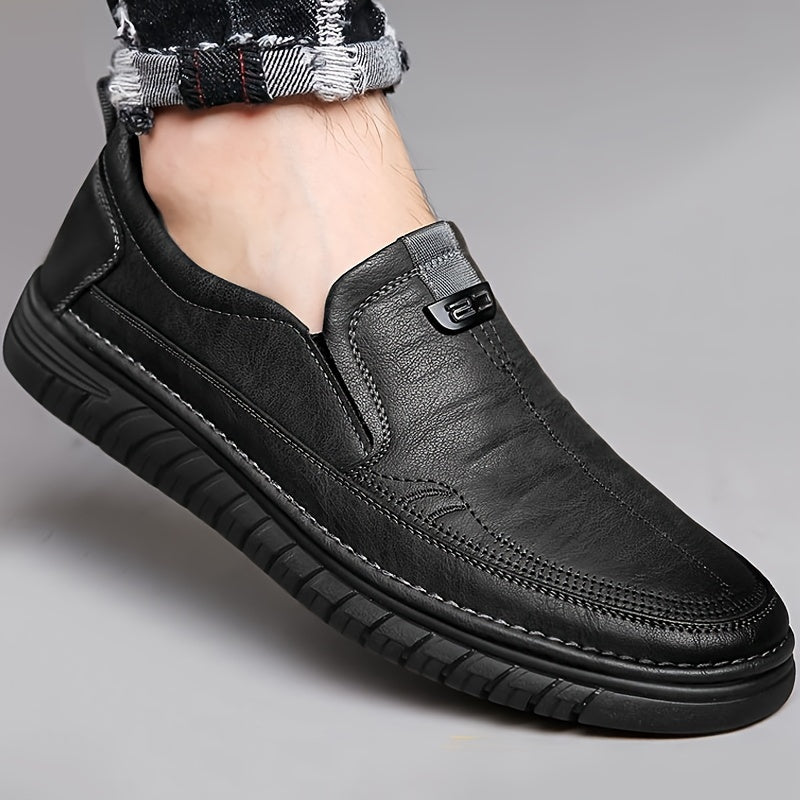 Shyjecast - Slip On Shoes With Stitching and Textured Soles
