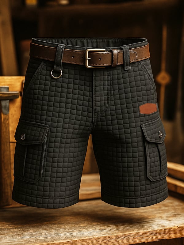 Men's Vintage Outdoor Functional Knit Shorts With Square Cut