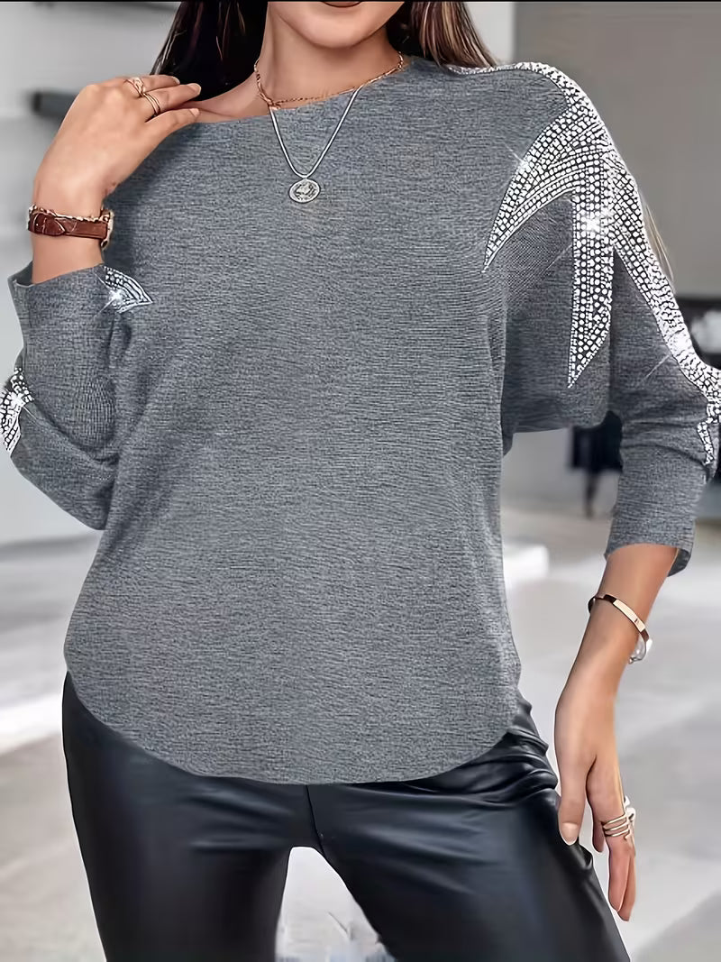 Bernardino - Elegant Long Sleeve Sweater With Star Print