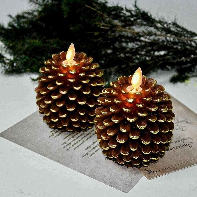 ForestFlame - Mood Pine Cone Flameless Candle