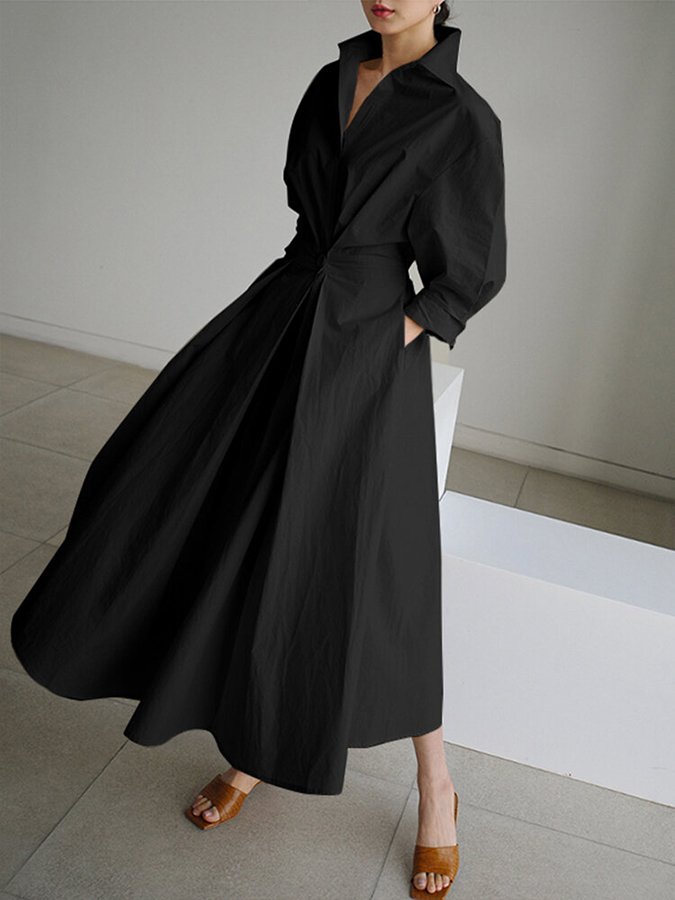 Priyanka - Elegant Long Sleeve Maxi Dress
