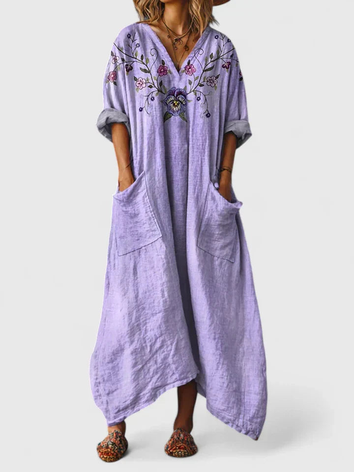 Ketzia - Elegant Long Dress with Pockets
