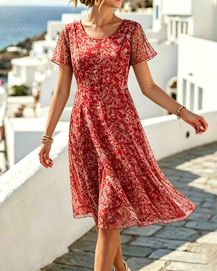 Venla - Short Sleeve Floral Dress