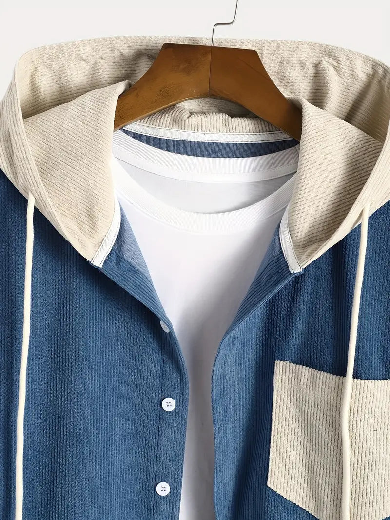 Costas - Corduroy Textured Zip-Up Hoodie
