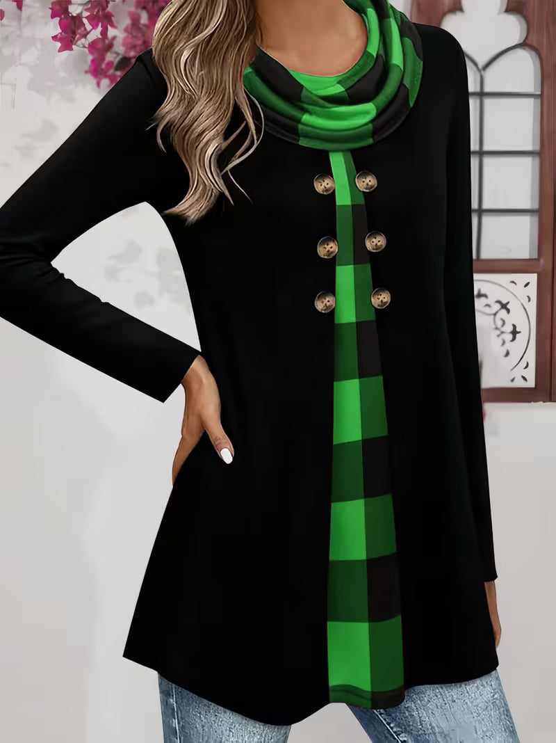 Sahar - Ruffled Neck Collar T-Shirt