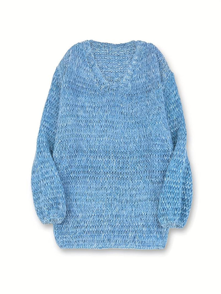 Lital - Elegant Soft Sweater With V-neck