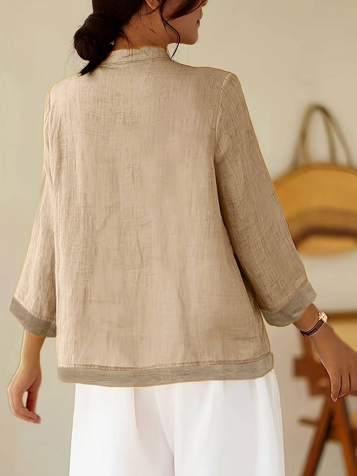 Sigal - Vintage Loose Fitting Shirt With Patchwork Design