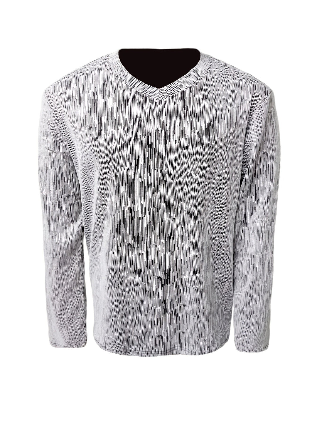 Usher - Slim Fit Long Sleeve V-Neck T-Shirt