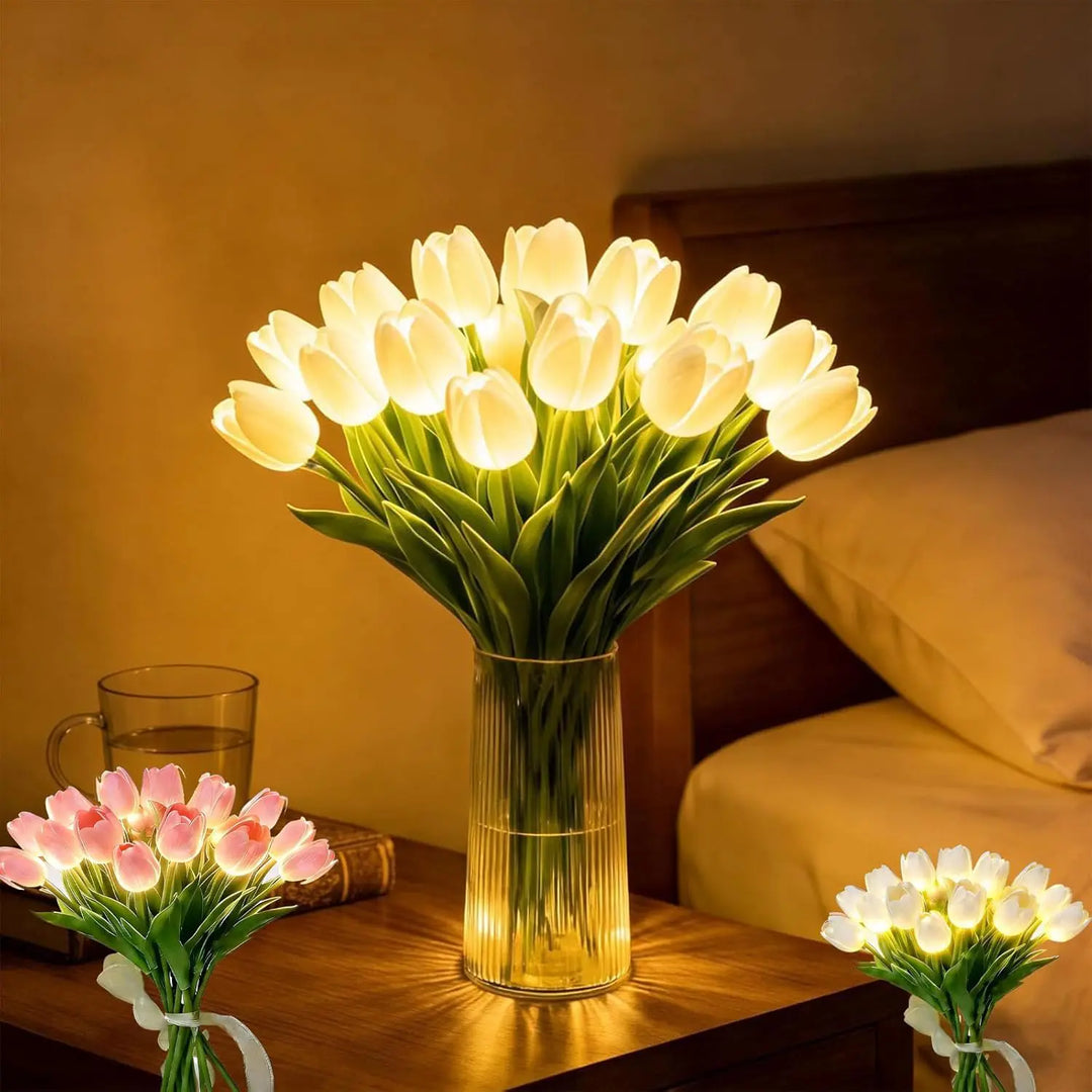 Petaluxe - Elegant LED Flower Vase Light For Cozy Home Decor