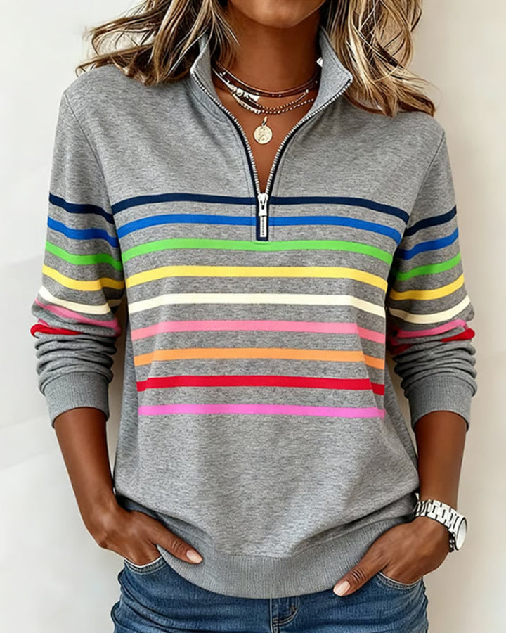 Uschi - Elegant Sweater With Quarter Zip