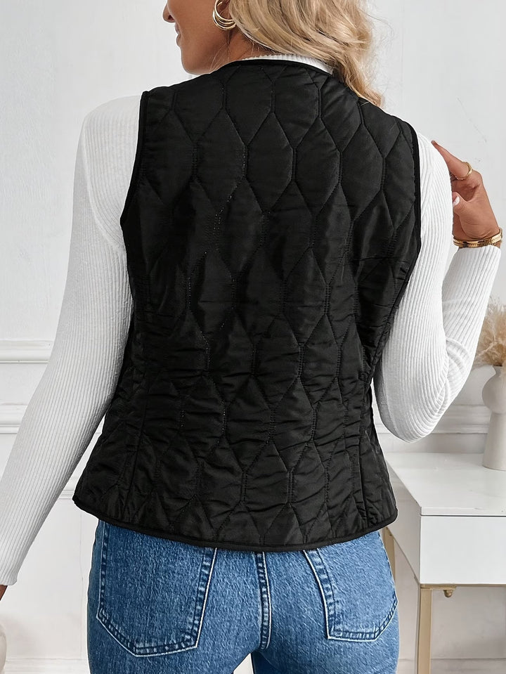 Seraora - Sleeveless Vest With Pockets