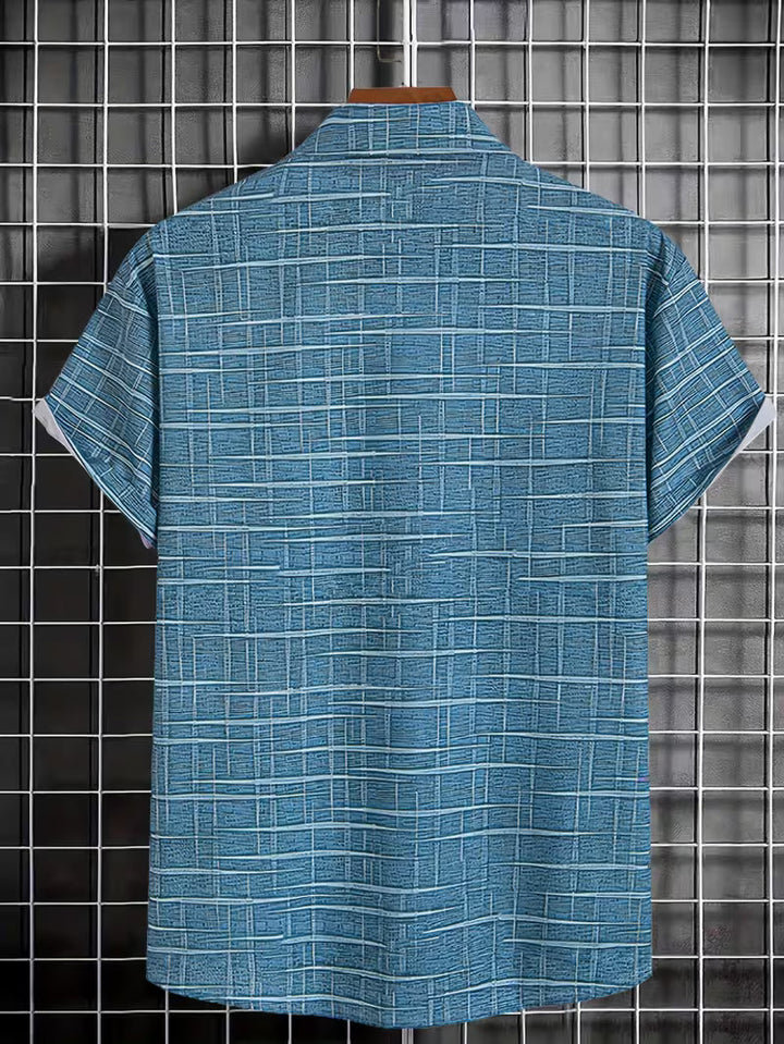 Jerrick - Vintage Geometric Print Shirt