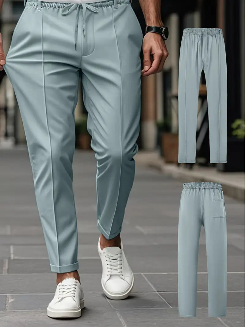Crawford - Casual Slim-Fit Trousers With Elastic Waist