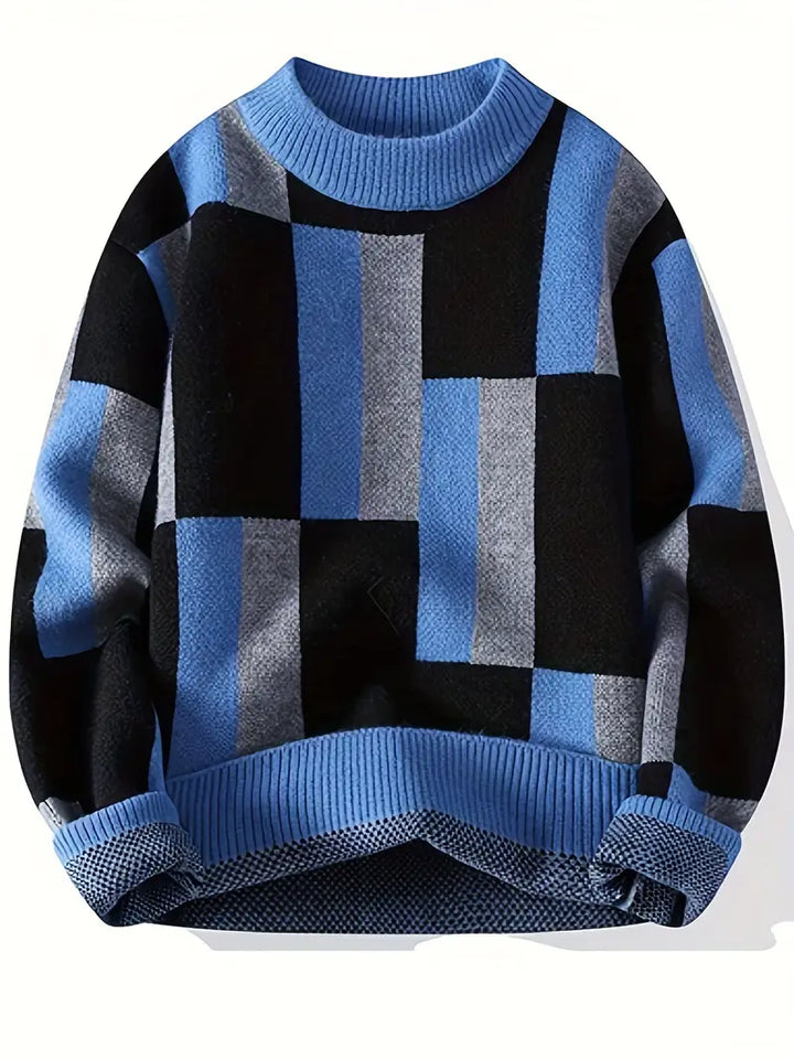Tyrone - Geometric Pattern Knitted Sweater