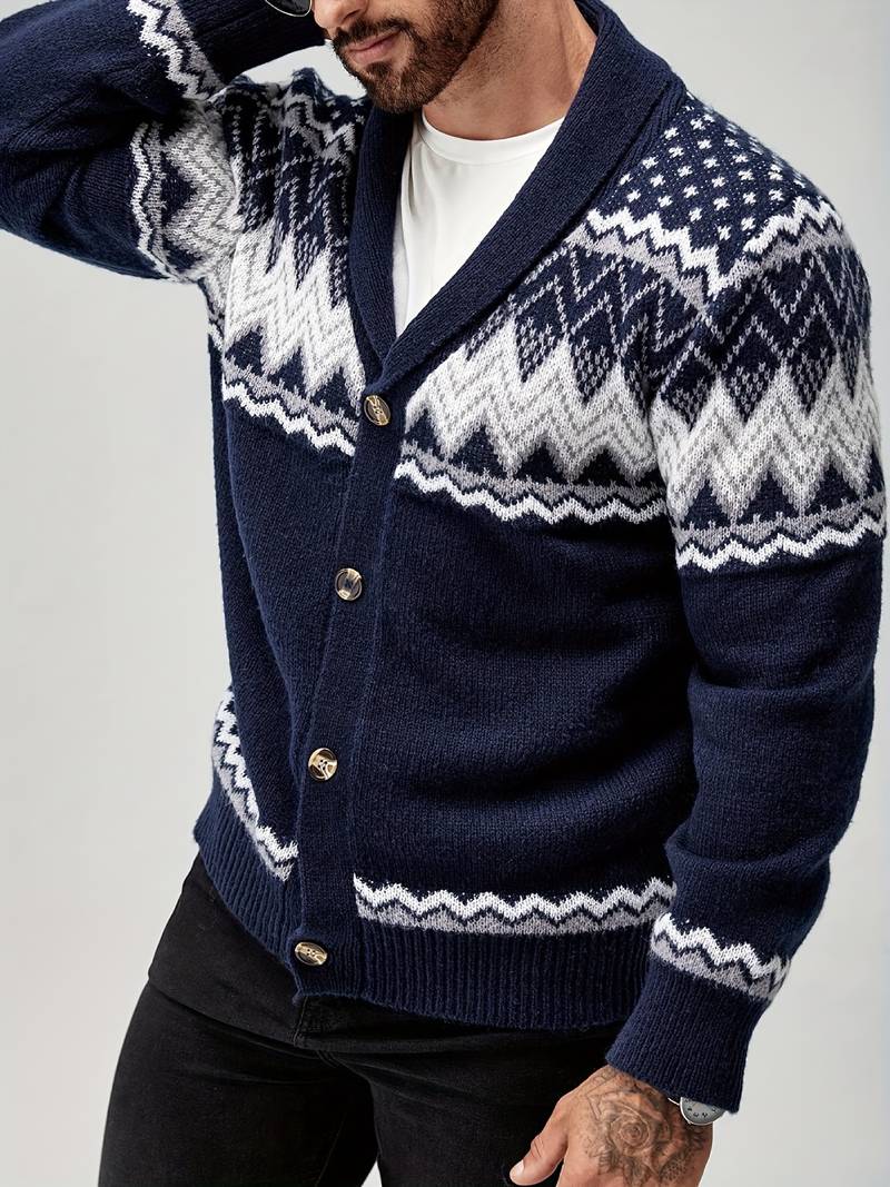 Elroy - Casual Geometric Pattern Sweater