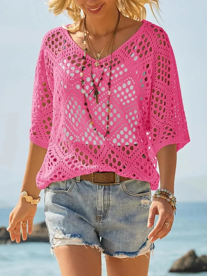 Raissa - Knitted V‐Neck Top