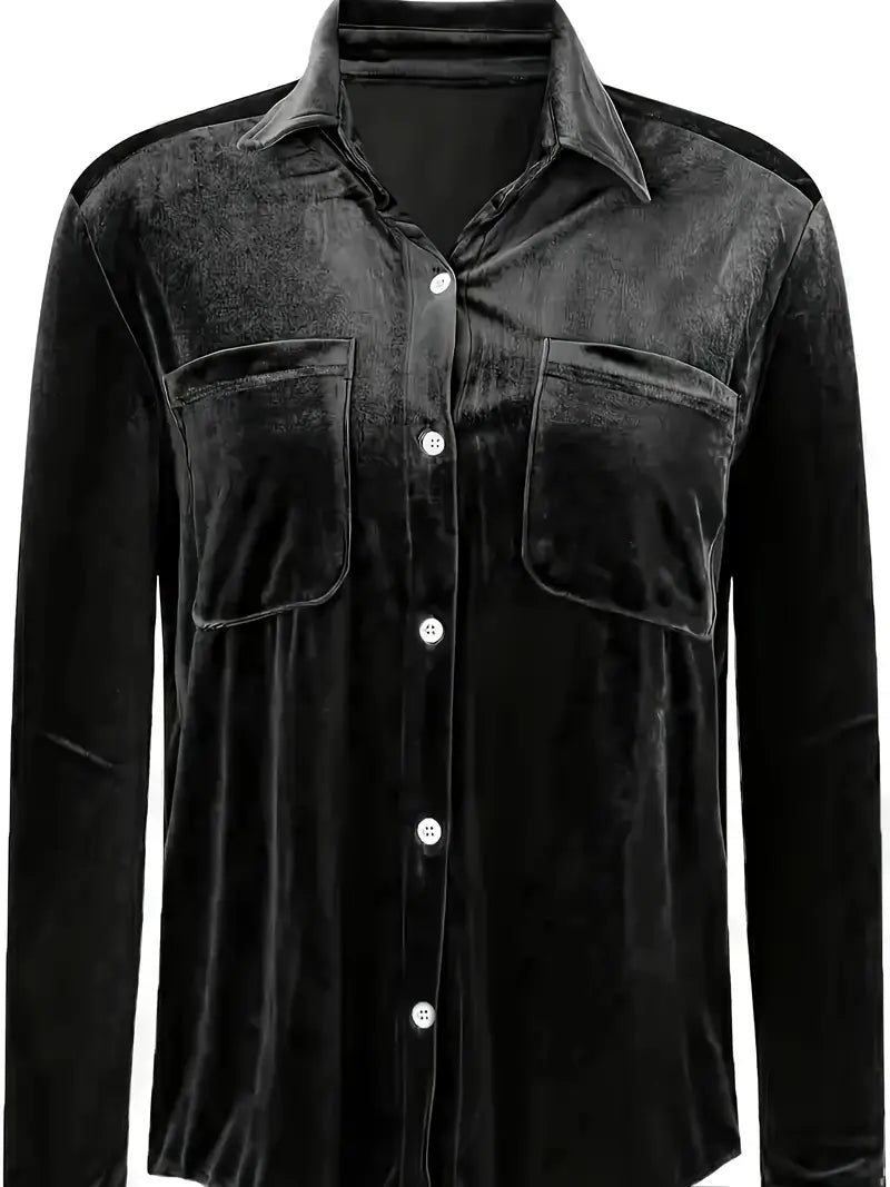 Geanie - Long Sleeve Shirt With Front Pockets