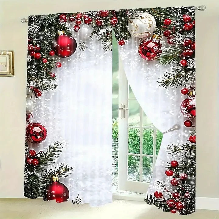FrostLinen -Christmas Themed Curtains