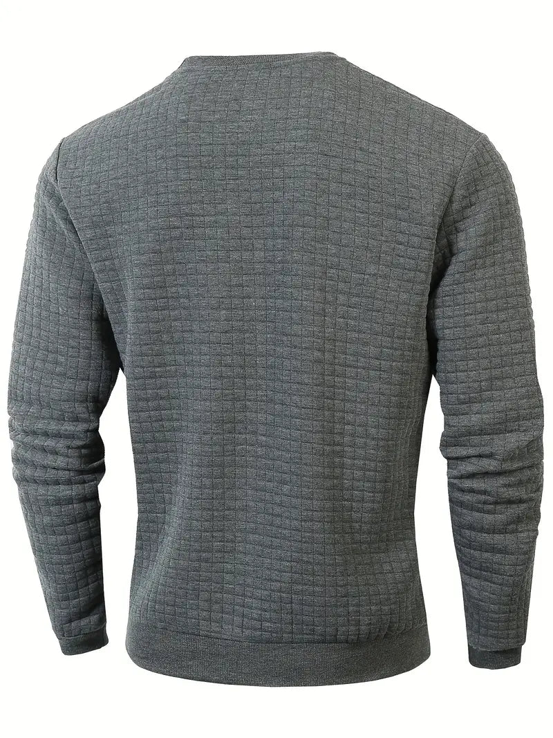 Andreas - Bohemian Plaid Long Sleeve Sweater