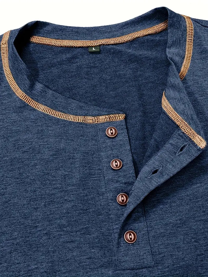 Orazio - Short Sleeve T Shirt With Button