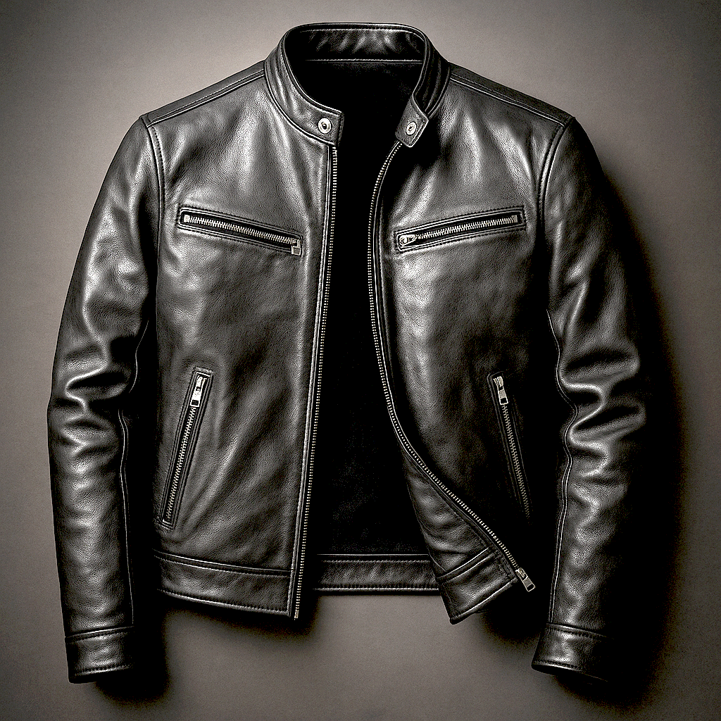 Jaromir - Vintage Leather Jacket With Zipper