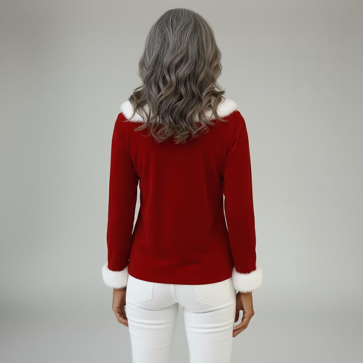 Uliana - Christmas Blouse with V-Neck