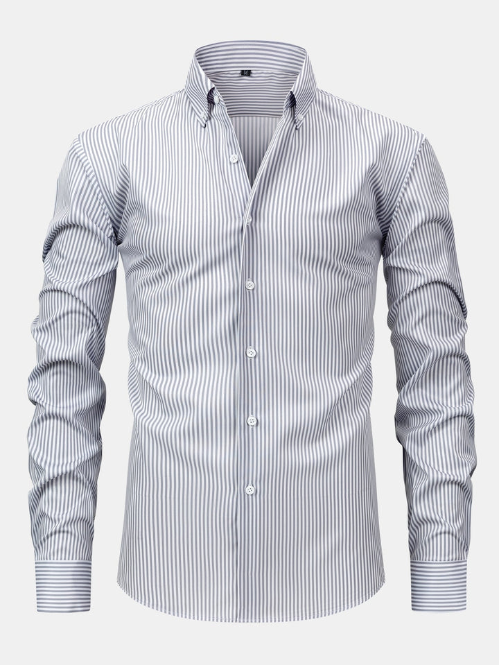Corey - Long Sleeved Striped Shirt With Button