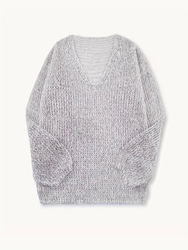Lital - Elegant Soft Sweater With V-neck