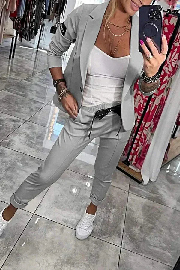 Kseniya - Elegant Blazer And Trousers Set