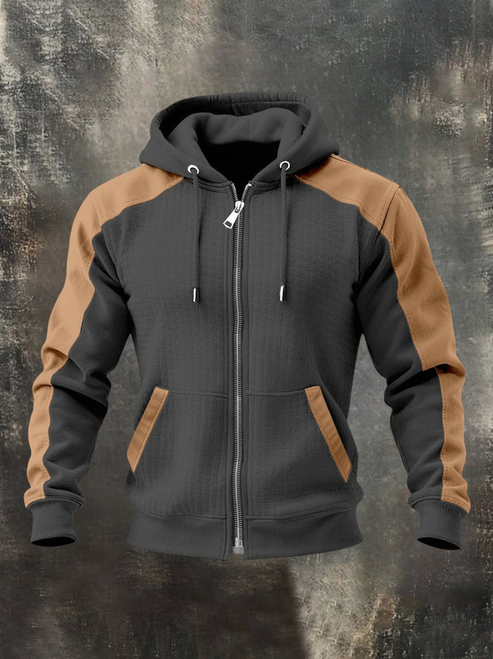 Gunter - Two-Tone Zip-Up Sweatshirt