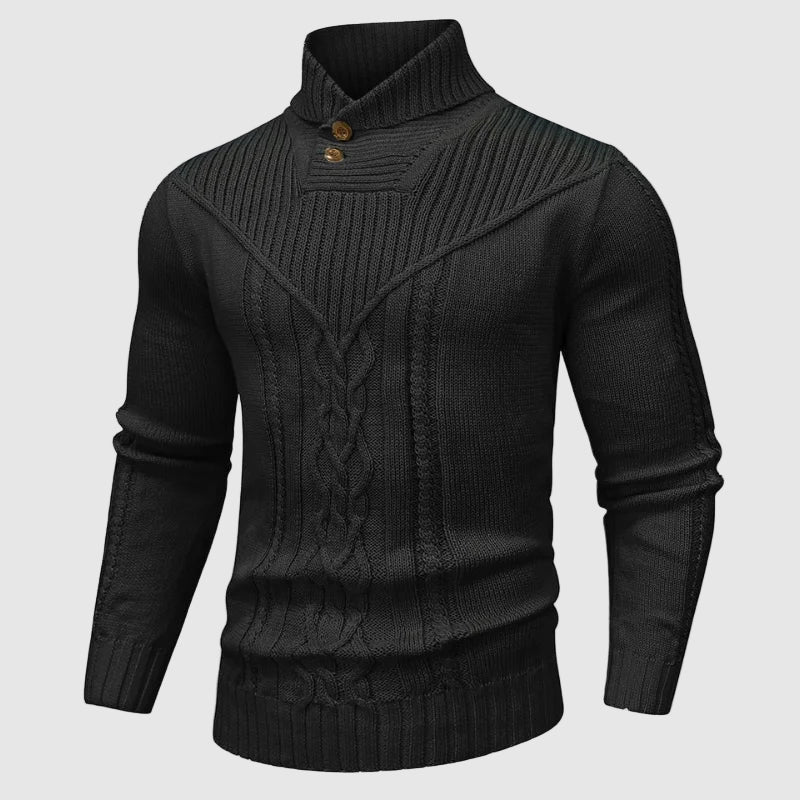 Gregorio - Knitted Swaeter With Shawl Collar