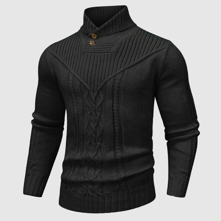 Gregorio - Knitted Swaeter With Shawl Collar