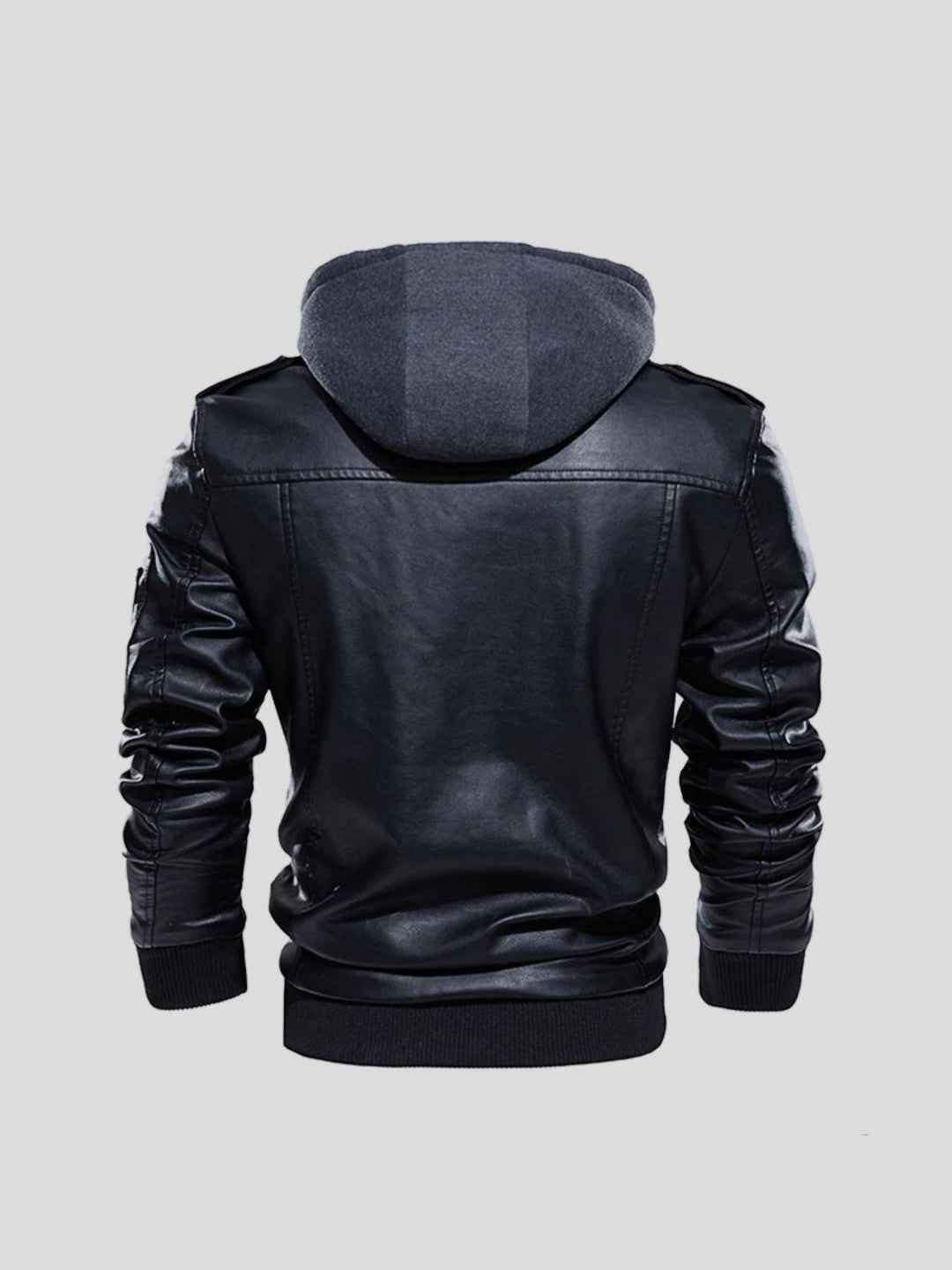 Stratossync - Leather Jacket With Zip Pockets