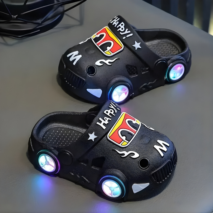 KidVroom - Children’s LED Car Slipper With Glowing Wheels And Strap