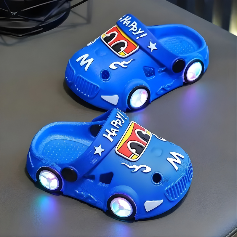 KidVroom - Children’s LED Car Slipper With Glowing Wheels And Strap