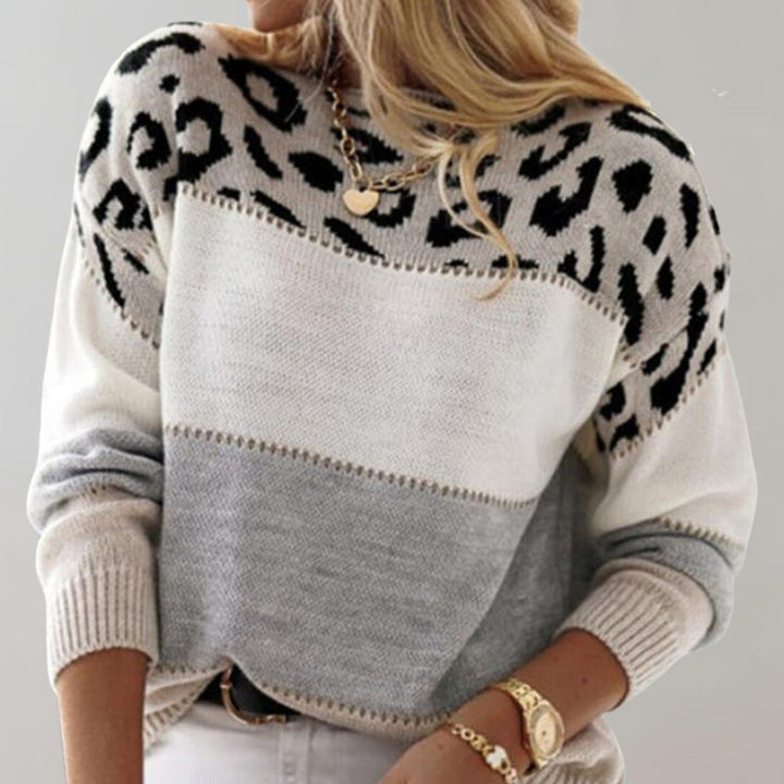Diletta - Elegant Leopard Print Sweater