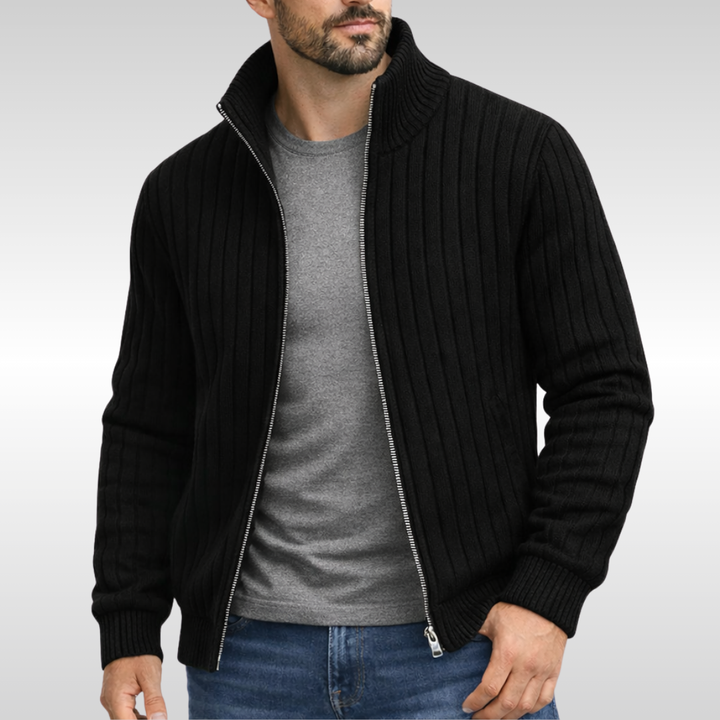 Roald - Classic Knitted Cardigan With Zipper